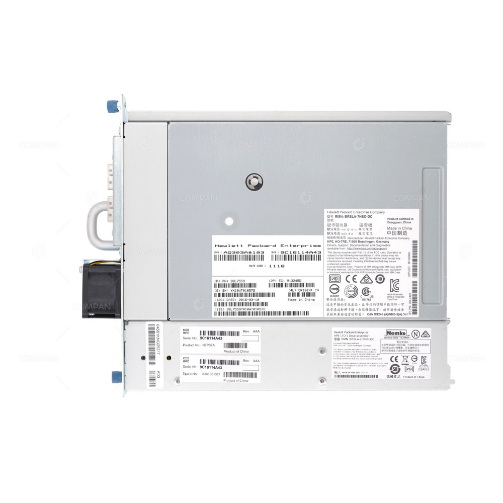 834168-001 HP LTO7 HALF HEIGHT SAS TAPE DRIVE FOR MSL 1/8 G2 MSL2024 MSL4048